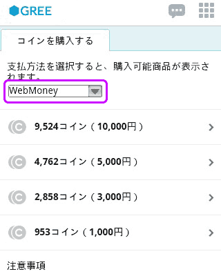 電子マネーwebmoney ウェブマネー コイン購入方法